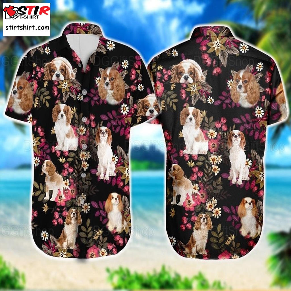 Charles Spaniel Hawaiian Shirts, Summer Shirts, Dog Owner Gift, Shirt For Men, Funny Hawaiian Shirt, Spaniel Shirt, Gift For Him  Womens s