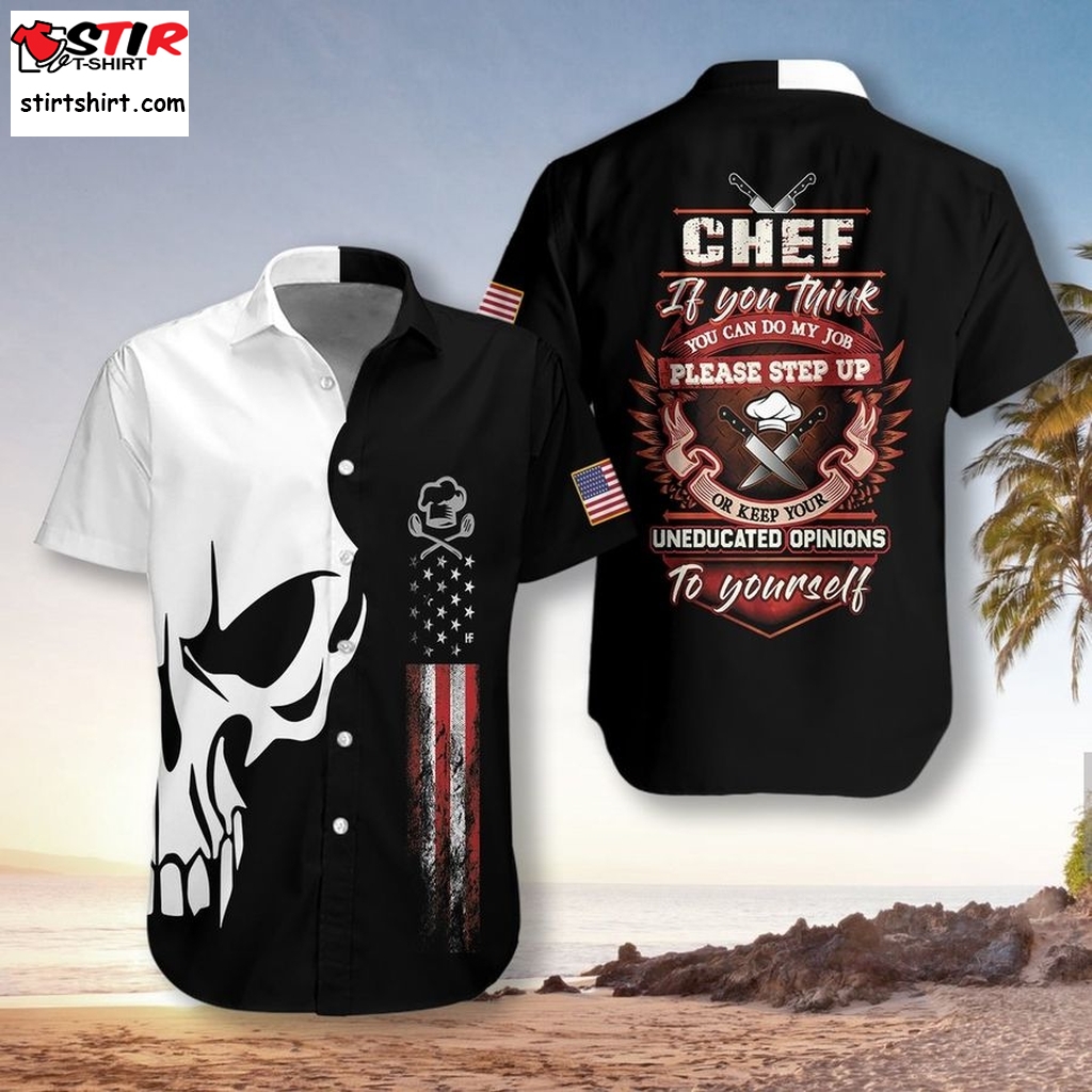 Chef Proud Skull Hawaiian Shirt Pre13445, Hawaiian Shirt, Beach Shorts, One Piece Swimsuit, Polo Shirt, Funny Shirts, Gift Shirts, Graphic Tee  Family s