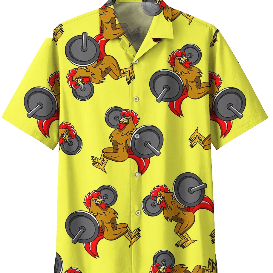 Chicken Yellow Nice Design Unisex Hawaiian Shirt  Chicken 