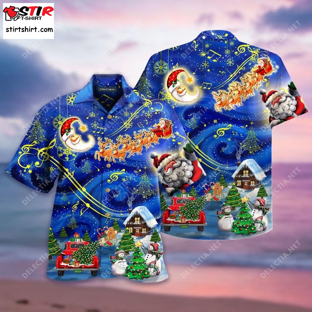 Christmas Sky Hawaiian Shirt Pre11958, Hawaiian Shirt, Gun Funny Shirts, Gift Shirts, Graphic Tee  Gun s