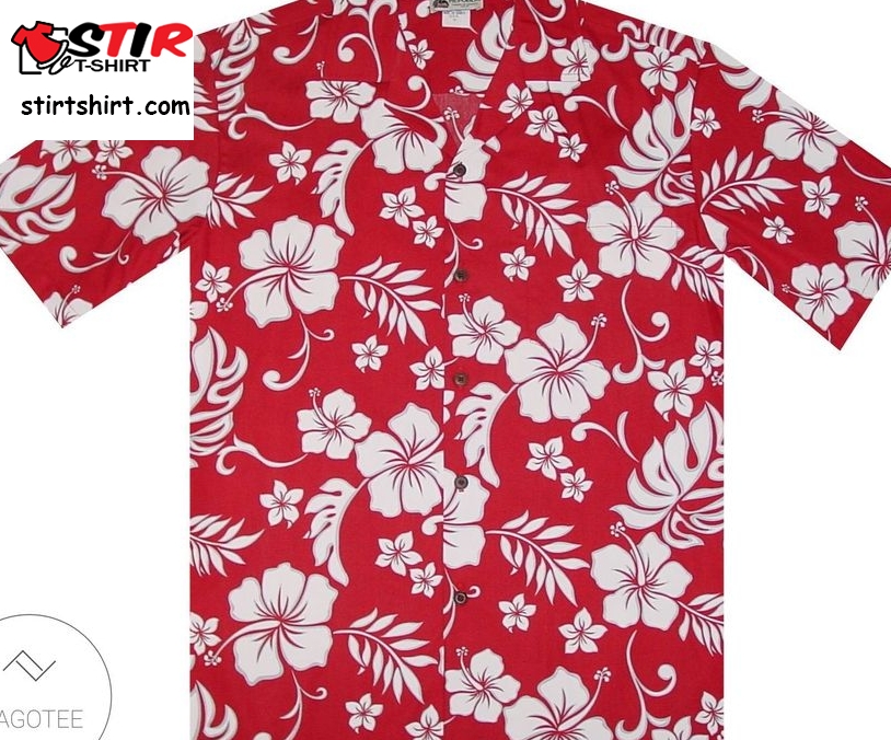 Classic Vintage Pareo Floral Flowers Mens Hawaiian Shirt   Flowers