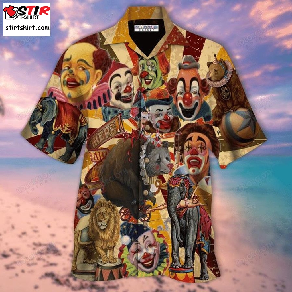 Clown Hawaiian Shirt Pre10955, Hawaiian Shirt, Beach Shorts, One Piece Swimsuit, Polo Shirt, Funny Shirts, Gift Shirts, Graphic Tee  Gun s