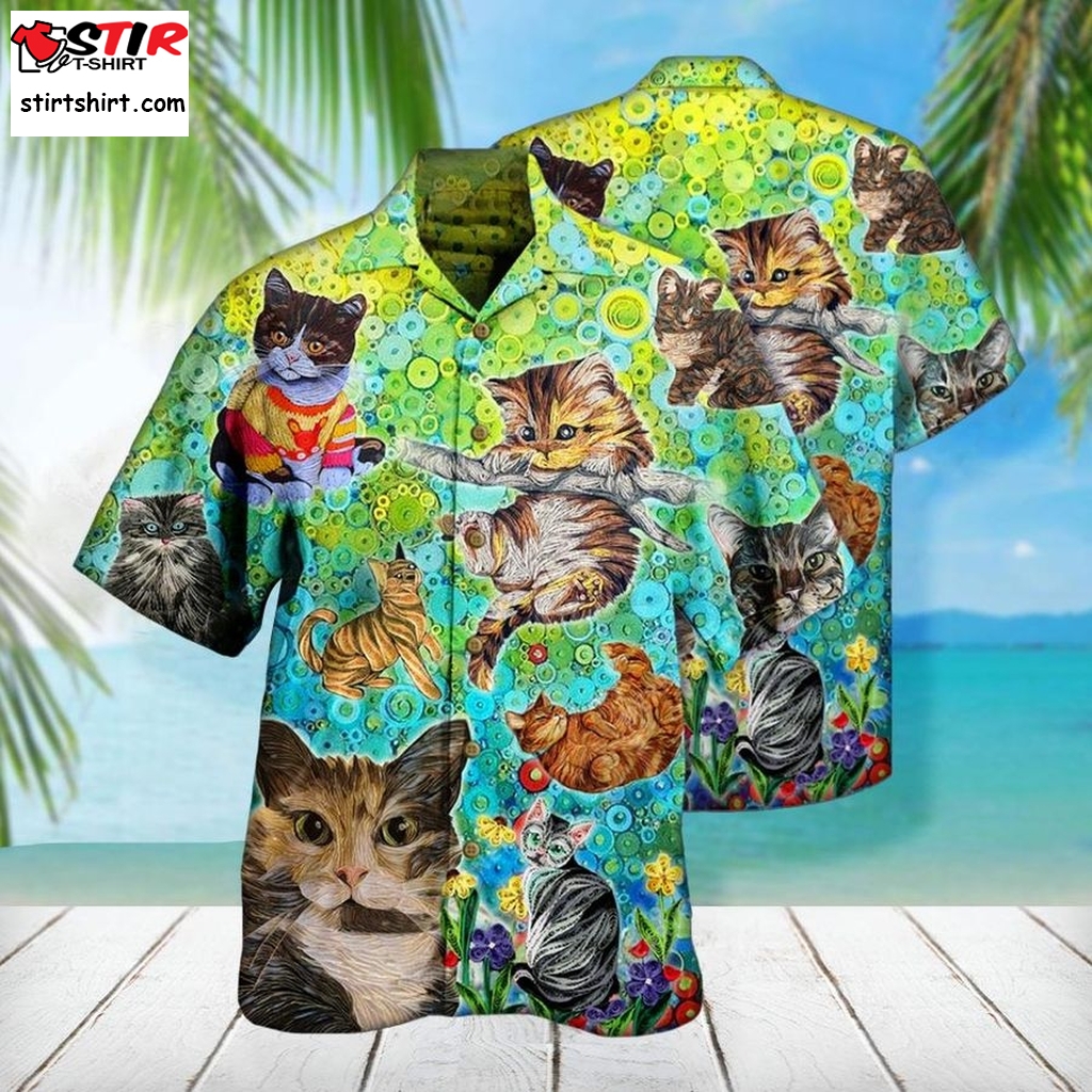 Colorful Cats Hawaiian Shirt Pre13324, Hawaiian Shirt, Beach Shorts, One Piece Swimsuit, Polo Shirt, Funny Shirts, Gift Shirts, Graphic Tee  Cheap s