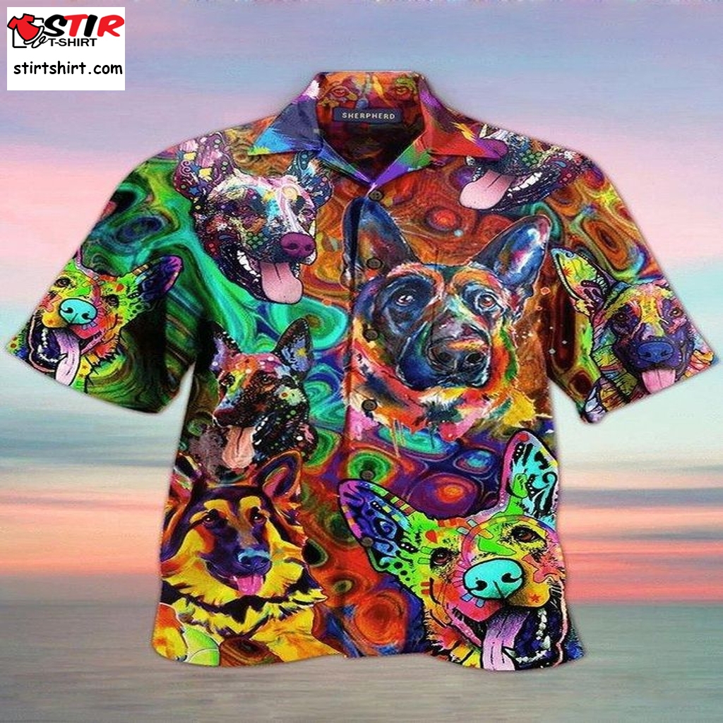 Colorful Dogs Hawaiian Shirt Pre13359, Hawaiian Shirt, Beach Shorts, One Piece Swimsuit, Polo Shirt, Funny Shirts, Gift Shirts, Graphic Tee  Cheap s