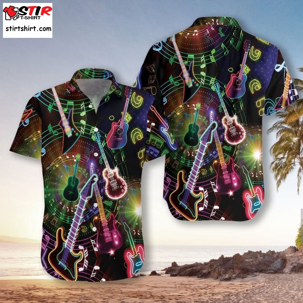 Colorful Guitars Hawaiian Shirt Pre11021, Hawaiian Shirt, Beach Shorts, One Piece Swimsuit, Polo Shirt, Funny Shirts, Gift Shirts, Graphic Tee  Cheap s