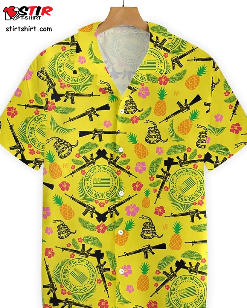 Cool Gun Shirts For Men  Gun Print Hawaiian Shirts  Casual Short Sleeve Gun Hawaiian Shirts  Gun s