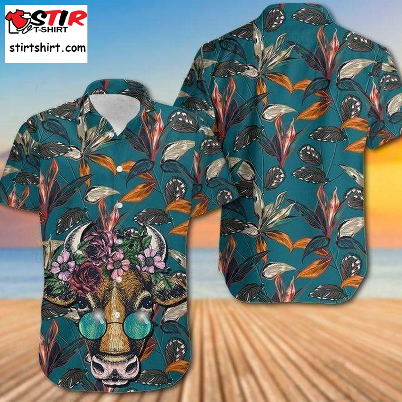 Cow Floral Tropical Hawaiian Shirt Pre11790, Hawaiian Shirt, Beach Shorts, One Piece Swimsuit, Polo Shirt, Funny Shirts, Gift Shirts, Graphic Tee   Copy   Copy