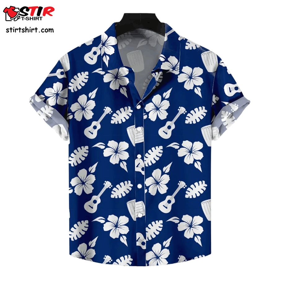 Custom Logo Printed Silk Cotton Hawaiian Shirt New Arrival Breathable Short Sleeve   Costume