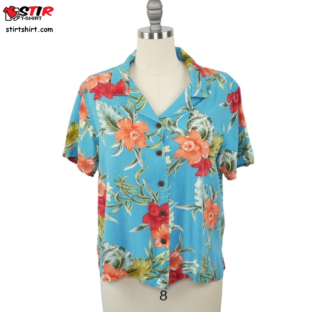 Cute Colorful Ladies Vintage Hawaiian Shirt Petite Xl Caribbean Joe Vintage  s - StirTshirt