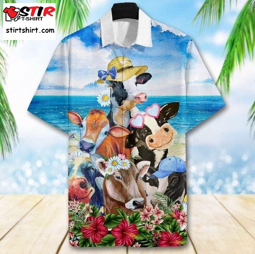 Cute Cows Hawaiian Shirt Pre11394, Hawaiian Shirt, Beach Shorts, One Piece Swimsuit, Polo Shirt, Funny Shirts, Gift Shirts, Graphic Tee