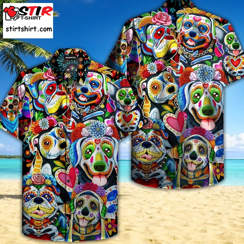 Day Of The Dead Dog Hawaiian Shirt Pre10690, Hawaiian Shirt, Beach Shorts, One Piece Swimsuit, Polo Shirt, Funny Shirts, Gift Shirts, Graphic Tee