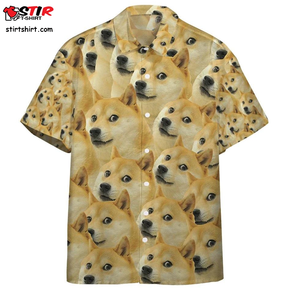 Doge Meme 3D All Over Printed Hawaiian Shirt   Meme
