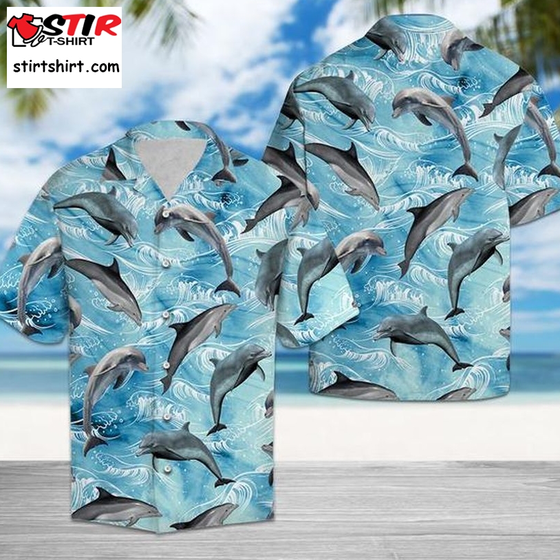 Dolphin Wave Water Hawaiian Shirt Pre10553, Hawaiian Shirt, Beach Shorts, One Piece Swimsuit, Polo Shirt, Funny Shirts, Gift Shirts, Graphic Tee