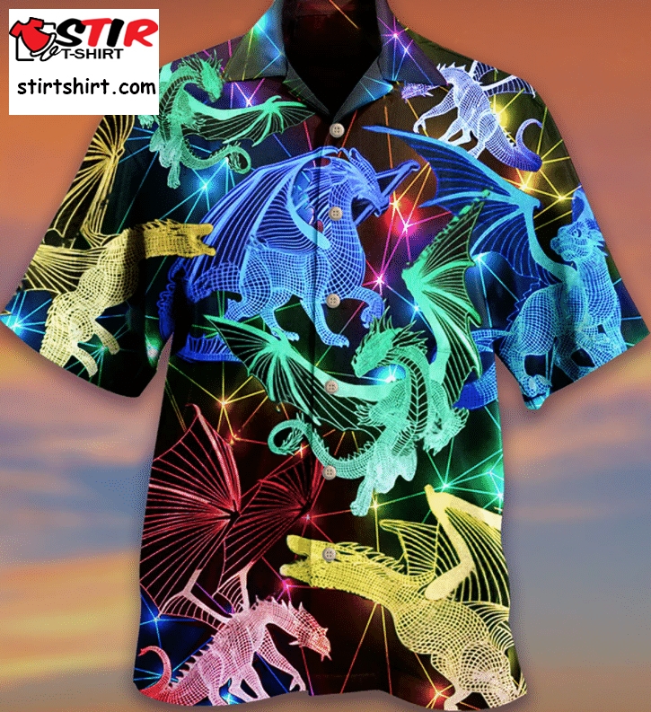 Dragon Neon Hawaiian Shirt