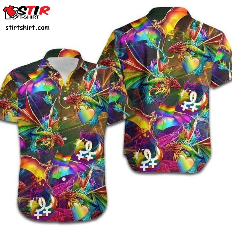 Dragon Rainbow Hawaiian Shirt Pre10979, Hawaiian Shirt, Beach Shorts, One Piece Swimsuit, Polo Shirt, Funny Shirts, Gift Shirts, Graphic Tee
