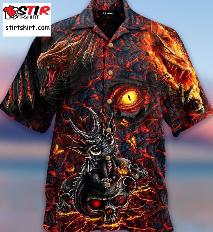 Dragon Skull Lava Hawaiian Shirt Pre13269, Hawaiian Shirt, Beach Shorts, One Piece Swimsuit, Polo Shirt, Funny Shirts, Gift Shirts, Graphic Tee