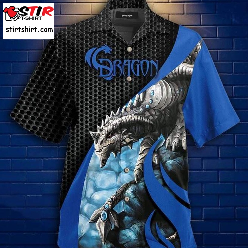 Dragon Snappy Blue Hawaiian Shirt Pre13252, Hawaiian Shirt, Beach Shorts, One Piece Swimsuit, Polo Shirt, Funny Shirts, Gift Shirts, Graphic Tee