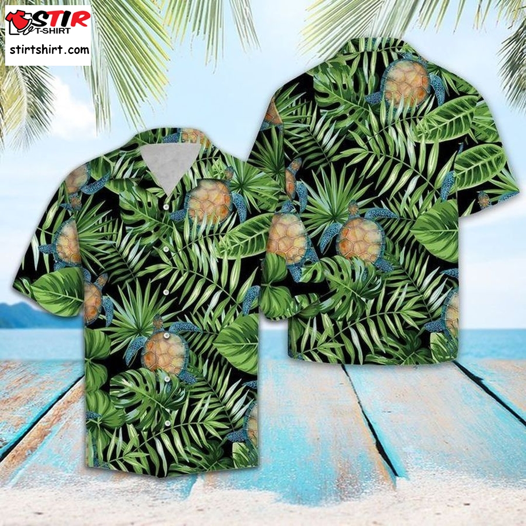 Eddora Turtle Green Tropical   Hawaii Shirt Td232  s Green