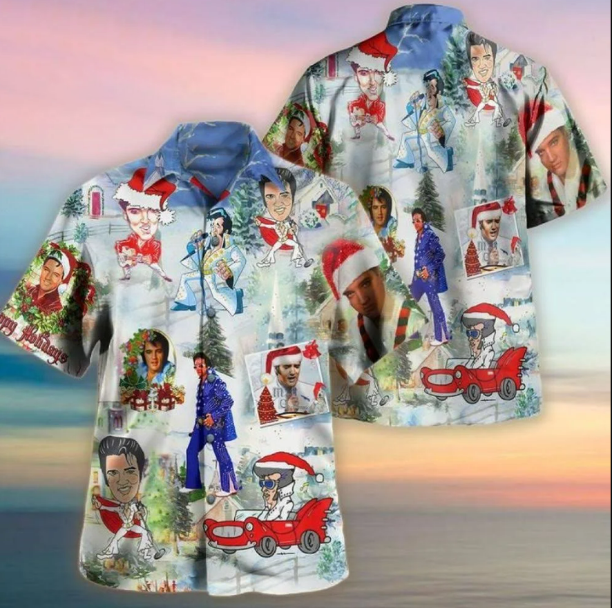 Elvis Presley Christmas Hawaiian Shirtpng  Elvis s