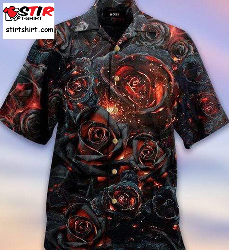Fire Black Rose Hawaiian Shirt Pre13197, Hawaiian Shirt, Beach Shorts, One Piece Swimsuit, Polo Shirt, Funny Shirts, Gift Shirts, Graphic Tee