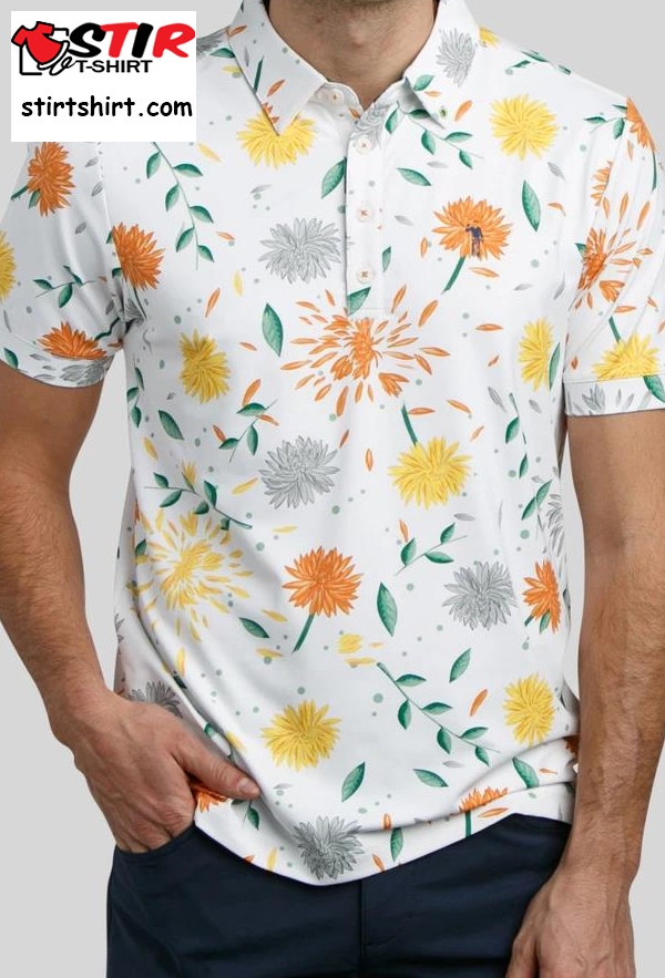 Floral Up Tropical Insipired Golf Shirts  Bill Murray 