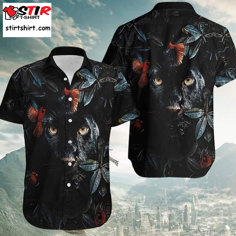 Flower Cardinal Panther Unisex Hawaiian Shirt Pre13136, Hawaiian Shirt, Beach Shorts, One Piece Swimsuit, Polo Shirt, Funny Shirts, Gift Shirts   Copy   Copy