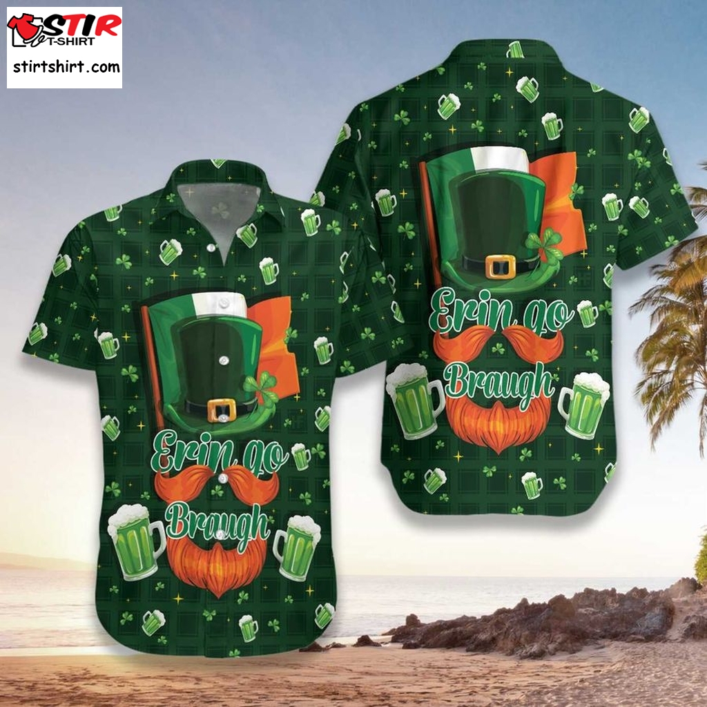 Forever Beer And Green Seamless Ireland Stpatricks Day Hawaiian Shirt Pre13128, Hawaiian Shirt, Beach Shorts, One Piece Swimsuit, Polo Shirt  s Green