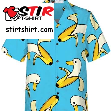 Funny Cute Banana Duck Hawaiian Shirt