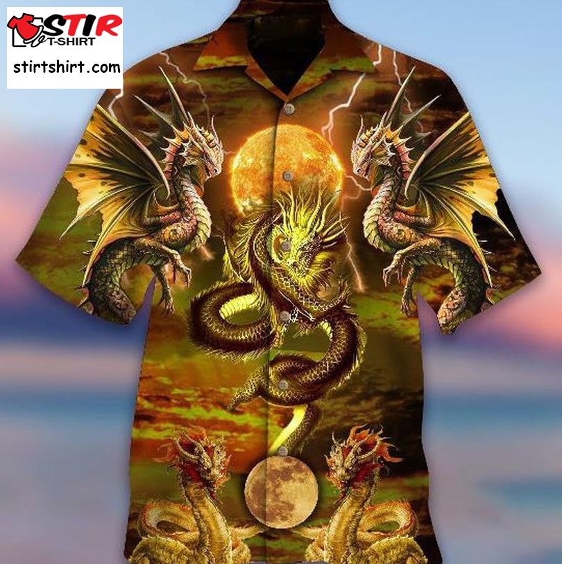Golden Dragon Hawaiian Shirt Pre13030, Hawaiian Shirt, Beach Shorts, One Piece Swimsuit, Polo Shirt, Funny Shirts, Gift Shirts, Graphic Tee