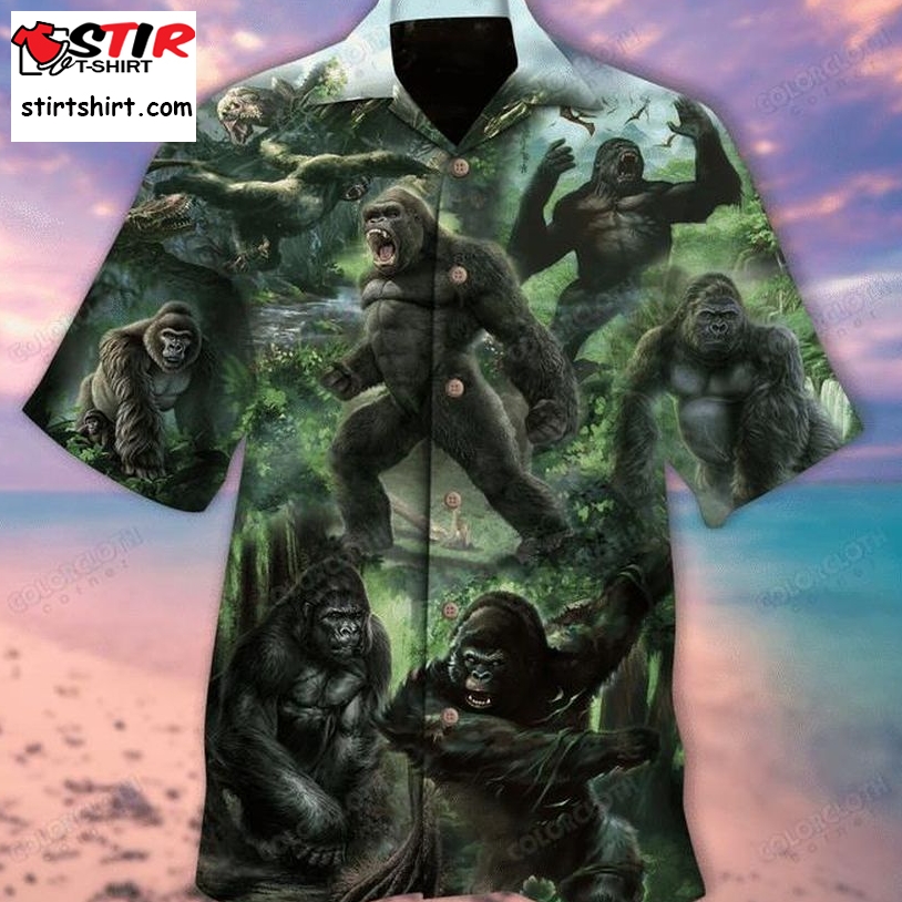 Gorilla Hawaiian Shirt Pre10958, Hawaiian Shirt, Beach Shorts, One Piece Swimsuit, Polo Shirt, Funny Shirts, Gift Shirts, Graphic Tee