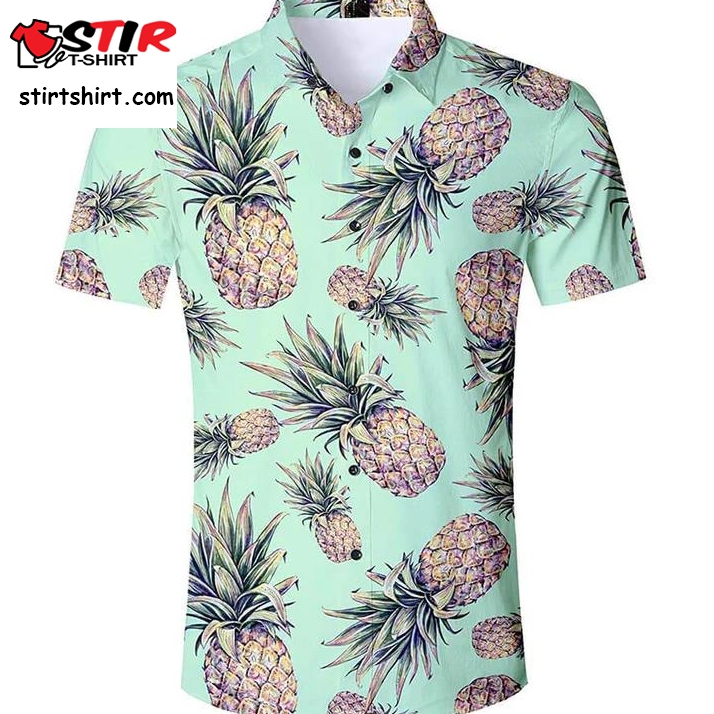 Green Pineapple Ugly Hawaiian Shirt  Ugliest 