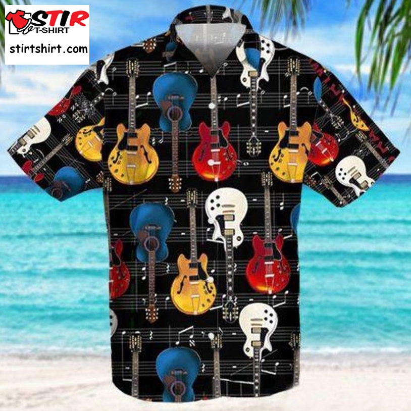 Guitar Hawaiian Shirt Pre10788, Hawaiian Shirt, Beach Shorts, One Piece Swimsuit, Polo Shirt, Funny Shirts, Gift Shirts, Graphic Tee