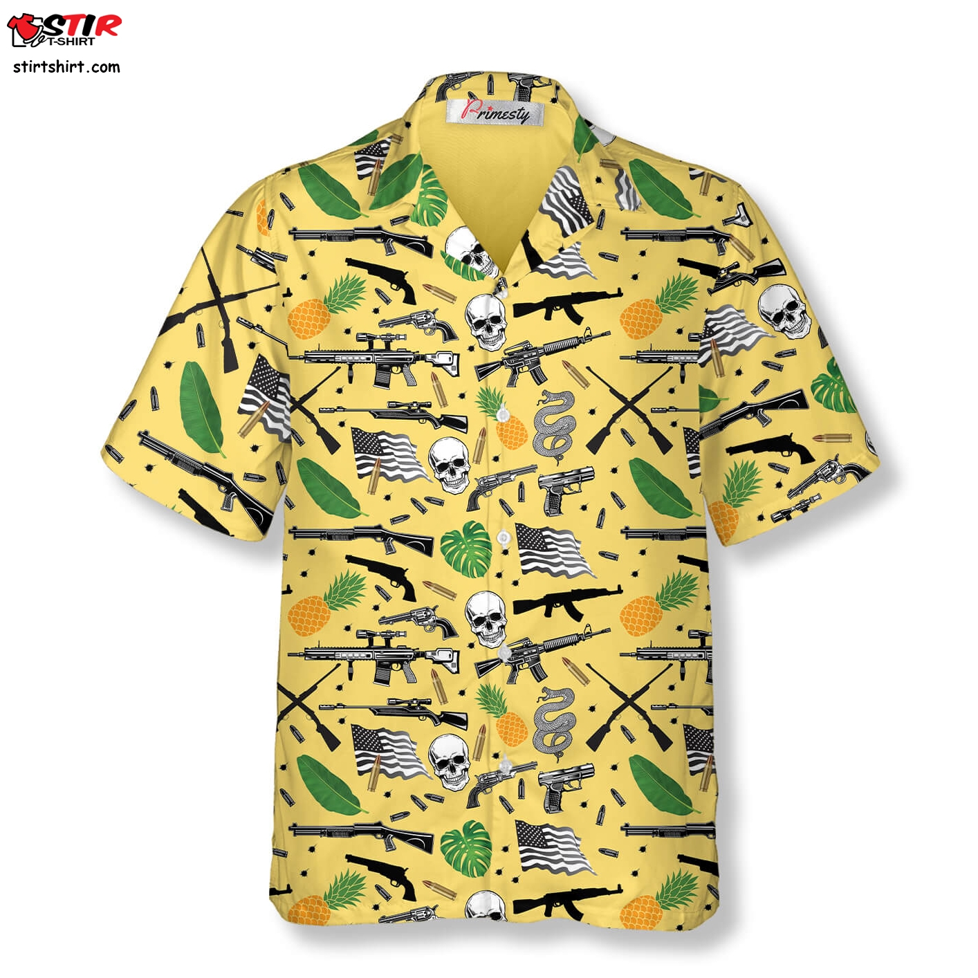 Gun, Skull, Flag, And Topical Pattern Gun Shirts For Men Gun Hawaiian Shirt  Gun s