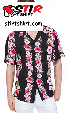 Hawaii Hangover Men_S Hawaiian Shirt Aloha Shirt Pink Hibiscus Vine  Pink  Men