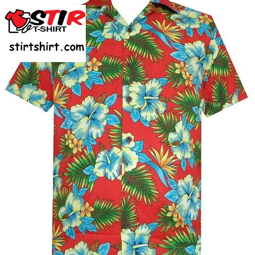 Hawaiian Shirt Mens Allover Flower Beach Aloha Casual Holiday   Flowers