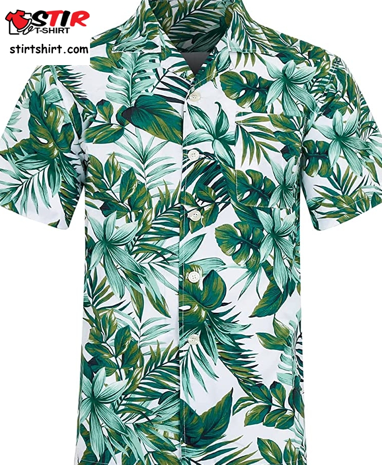 Hawaiian Shirt Quick Dry Tropical Aloha Shirts Short Sleeve Beach Holiday Casual Shirts