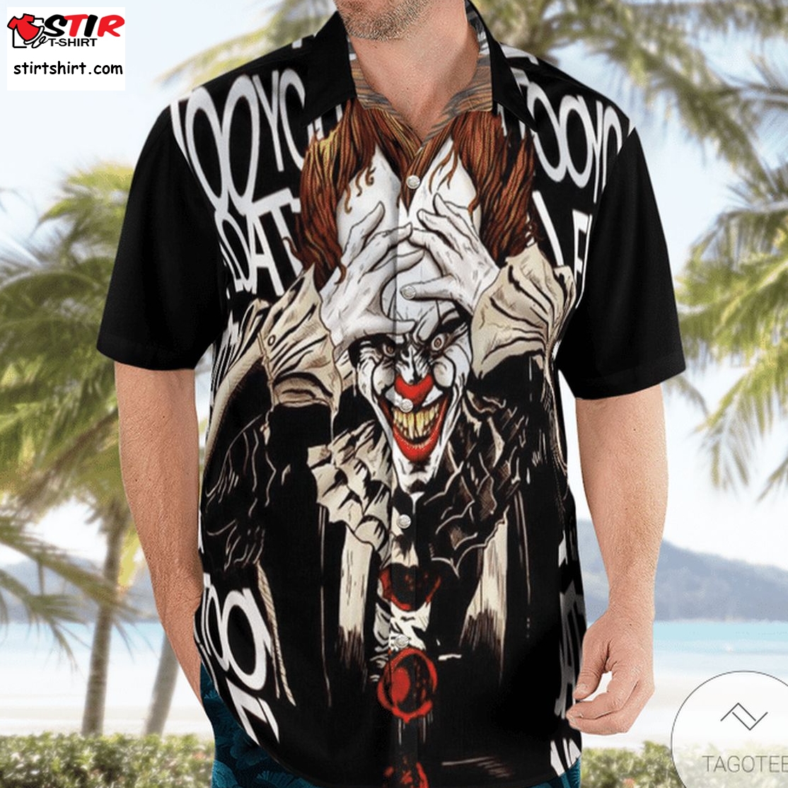 Joker Creepy Face Halloween Hawaiian Shirt  Joker 