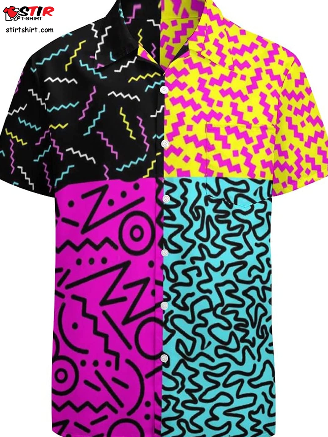 Larsd Men_S 80S Casual Button Down Shirts 90S Short Sleeve Hawaiian Shirt Summer  80s  Outfit
