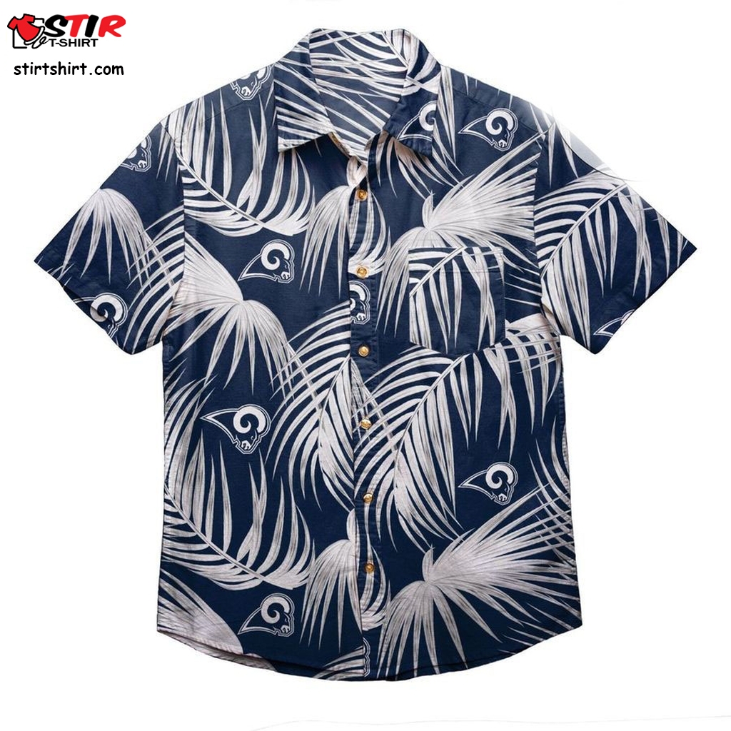 Los Angeles Rams Mens Hawaiian Button Up Shirt  Mens s