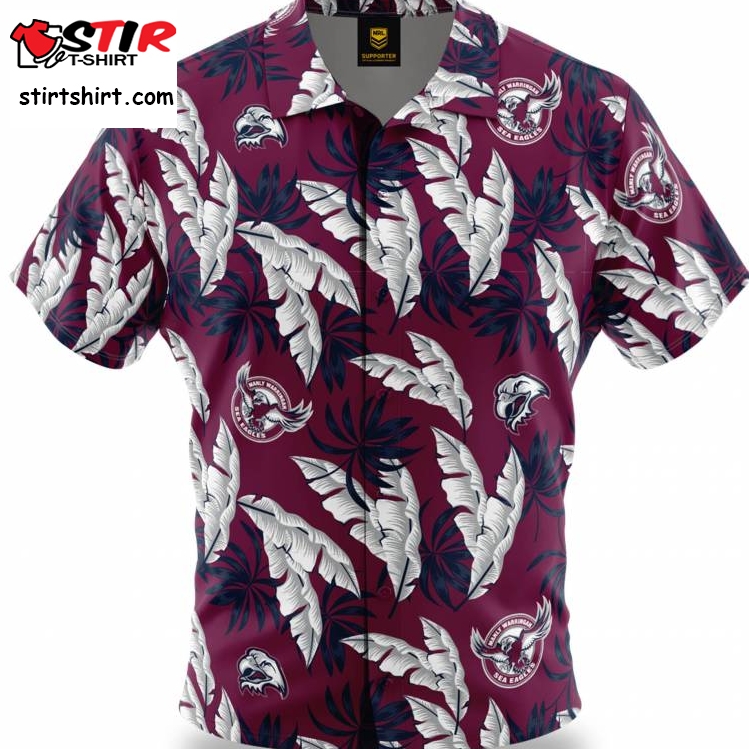 Manly Warringah Sea Eagles Men_S Paradise Hawaiian Shirt  Texas A&m 