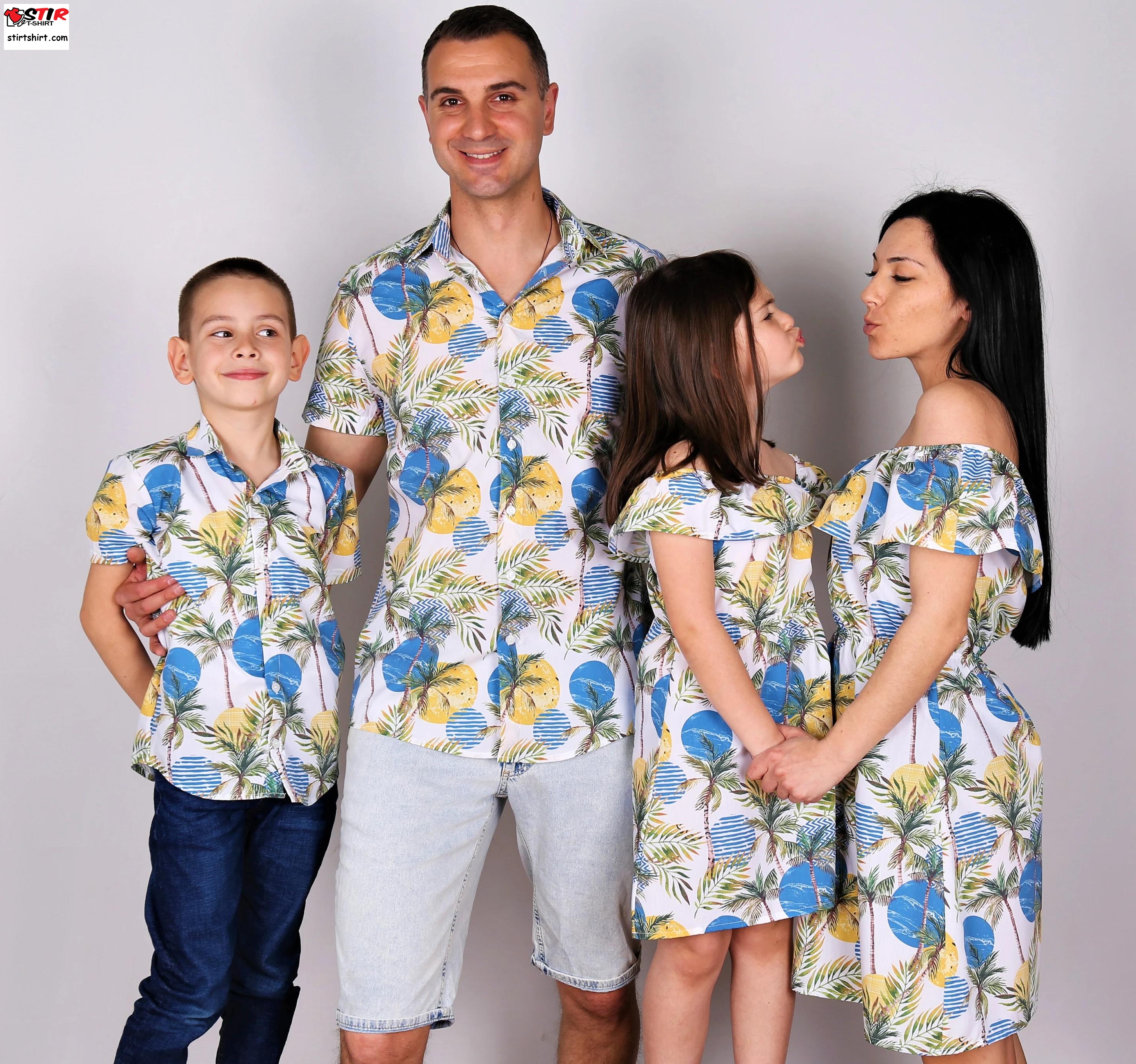 Matching Family Hawaiian Outfit Father Son Hawaii Shirts   Family Photo