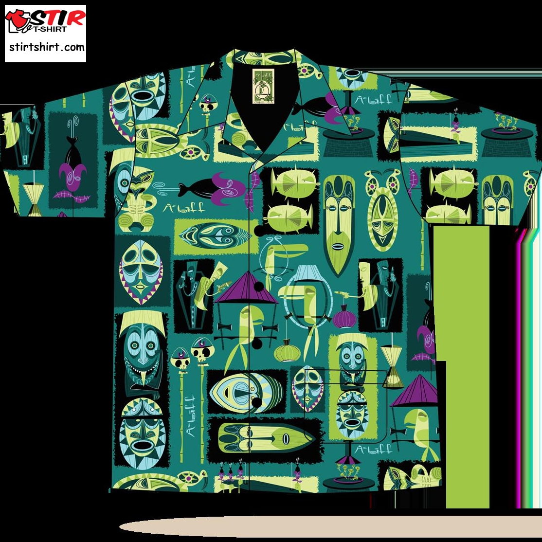 Mcbiff Haunted Room Aloha Shirt! Made In The Usa  Haunted Mansion 