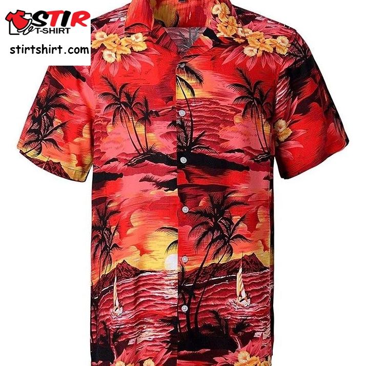 Men S Hawaiian Shirt Loose Top 3D Print Shirts Men Women Breathable Summer Short Sleeve  Diy 