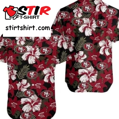 Men San Francisco 49Ers Football Floral Aloha Hawaiian Shirt  49ers 