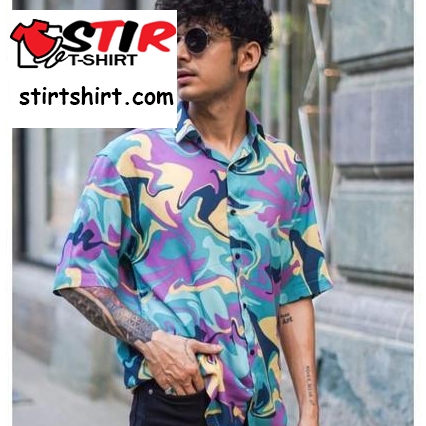 Men_S Digital Print Rayon Casual Shirt  80s  Outfit