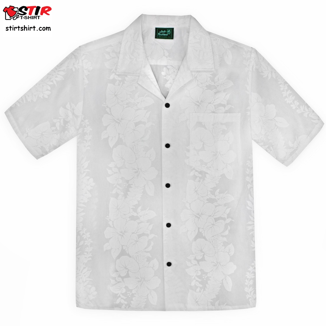 Mens   Hawaiian Shirt   Romantica   White  White 