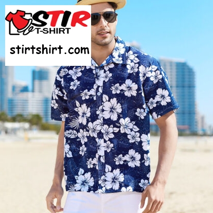 Men_S Hawaiian Shirt Short Sleeves Printed Button Down Summer Beach Dress Shirts  Short Sleeve 