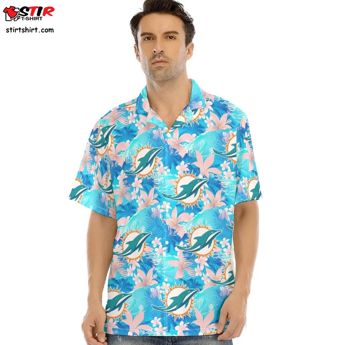 Men_S Miami Dolphins Hawaiian Shirt