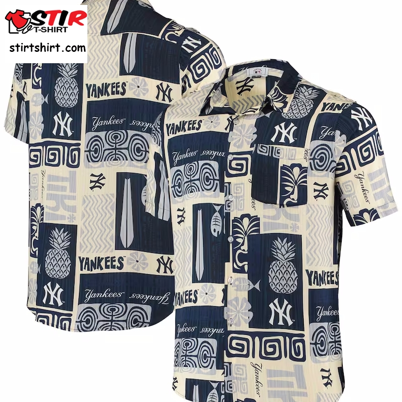 Men_S New York Yankees Navy Button Up Shirt  Ny Yankees 