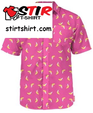 Men_S Pink Banana Hawaiian Shirt